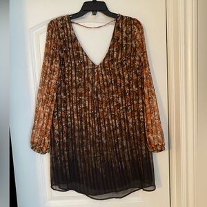 ASTR size small sheer long sleeve low back dress
